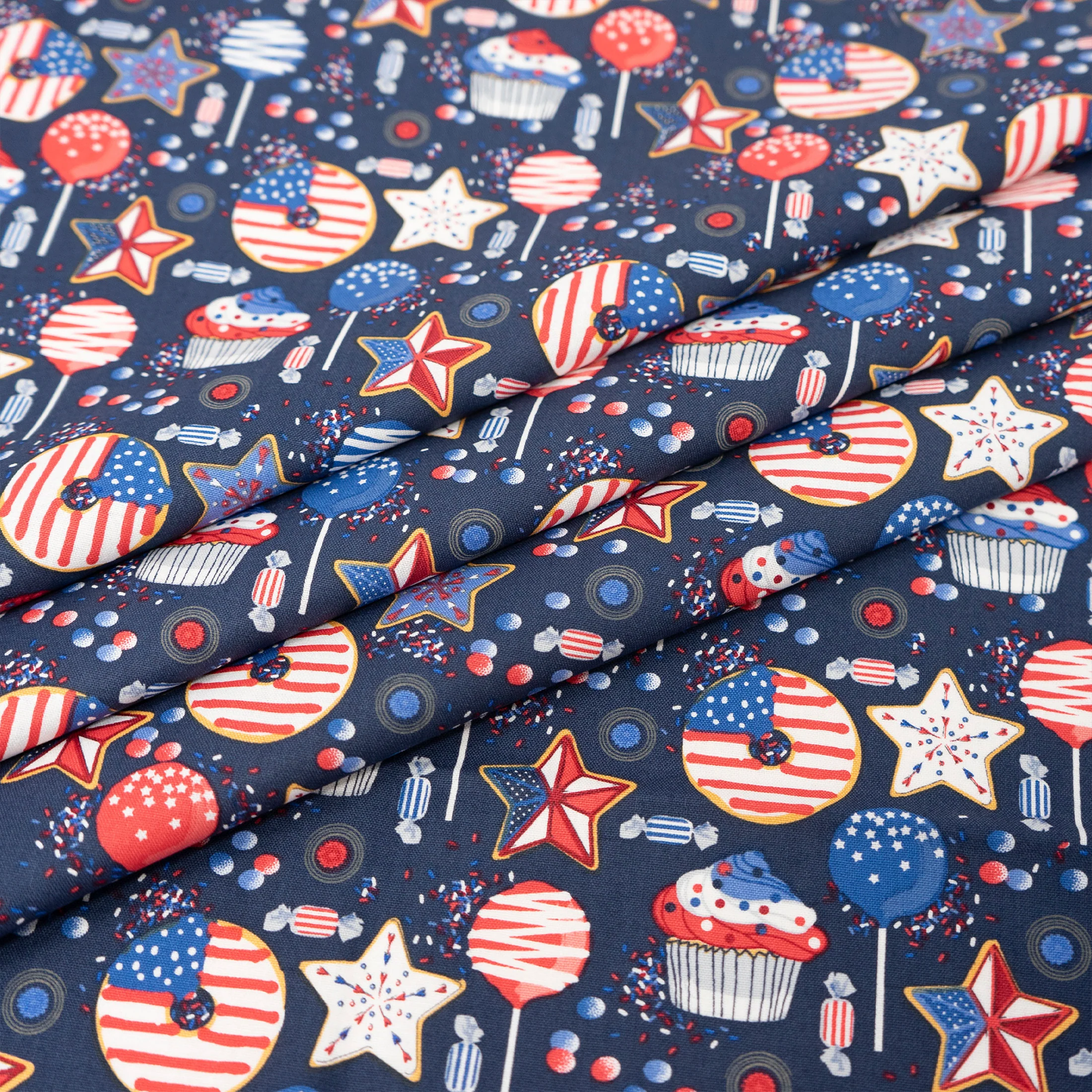 SINGER® Fabric, 100% Cotton, Patriotic Sweets, Cut by the Yard 3 SINGER® Fabric, 100% Cotton, Patriotic Sweets, Cut by the Yard
