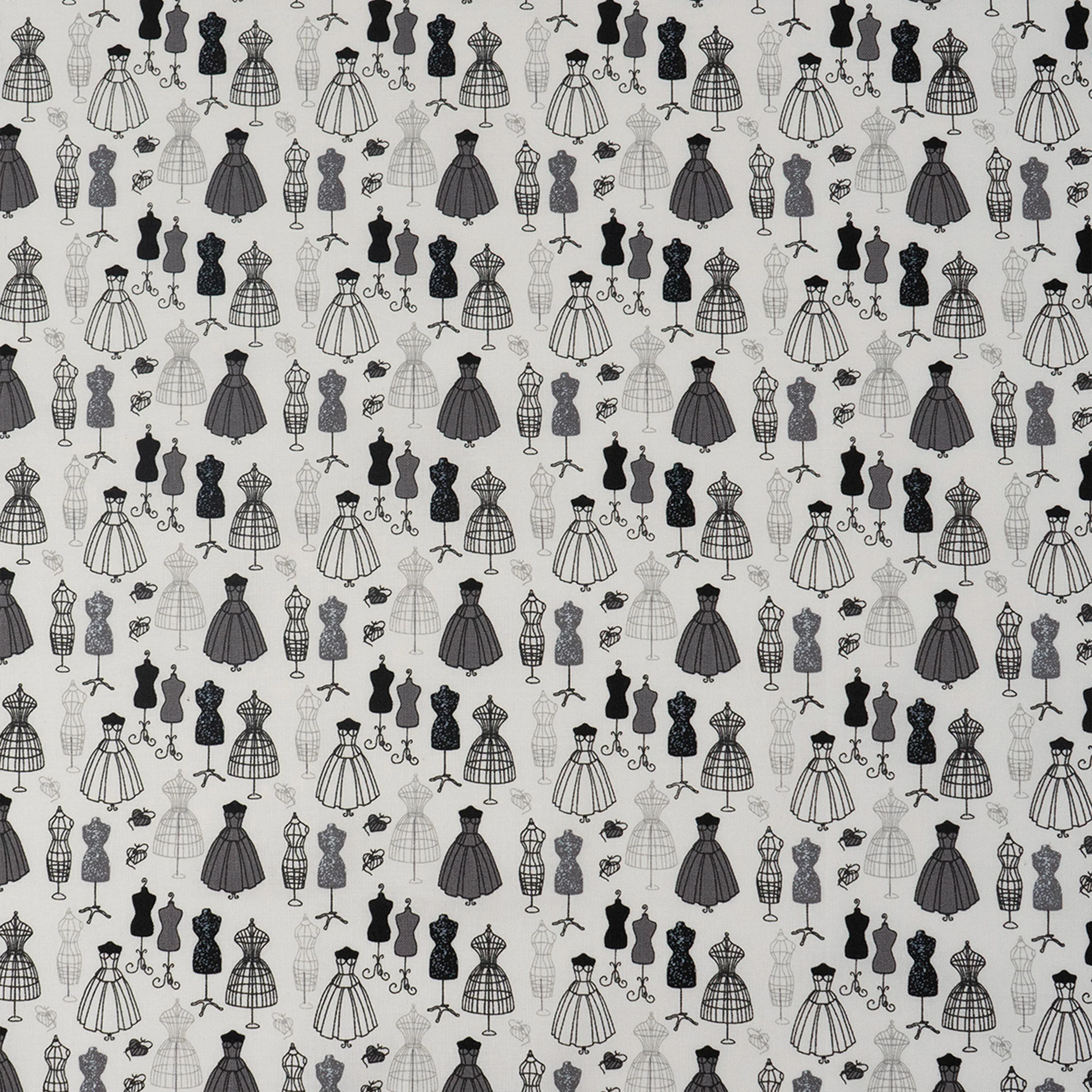 SINGER® Fabric, 100% Cotton, Singer Dress Forms, Cut by the Yard