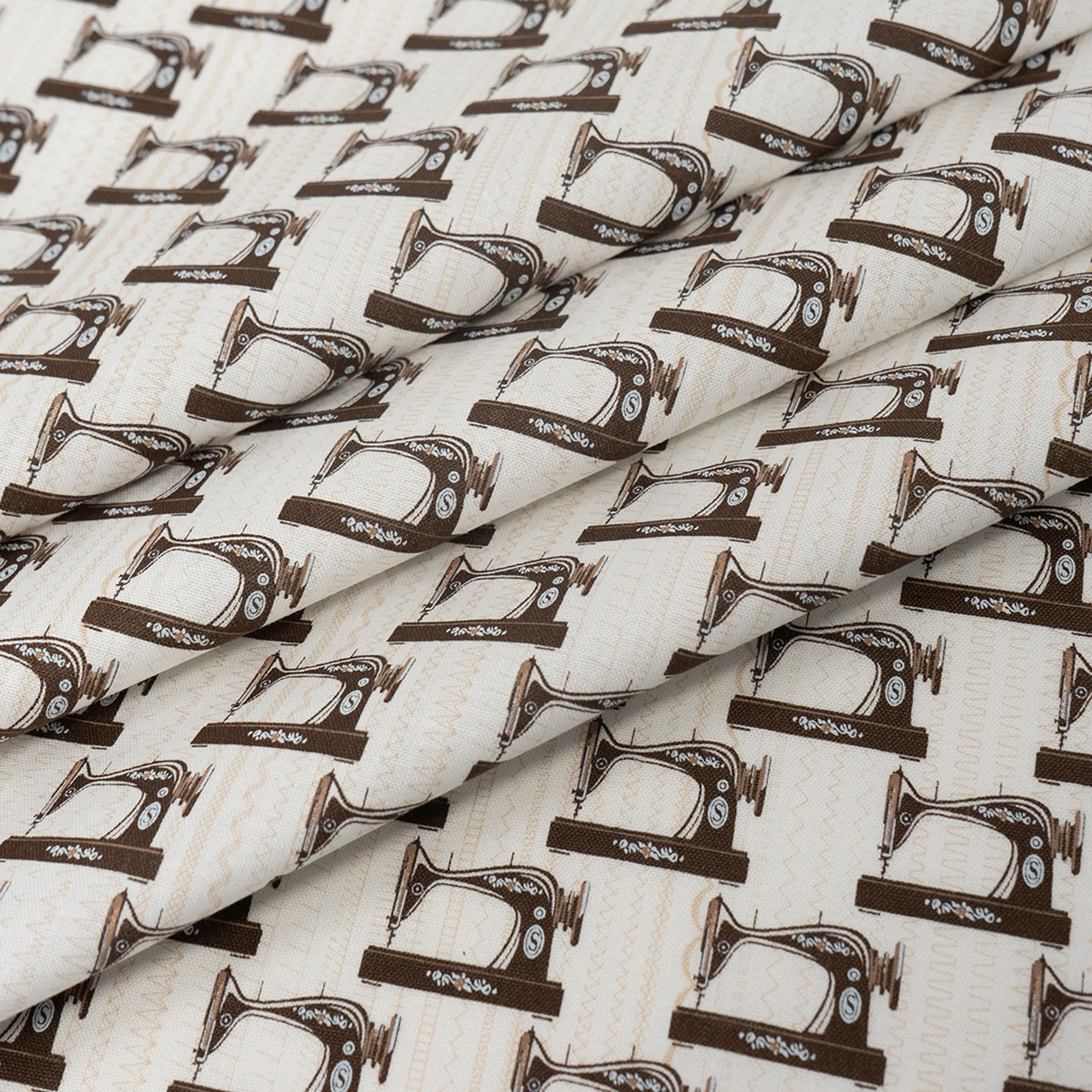 SINGER® Fabric, 100% Cotton, Singer Sewing Machines, Cut by the Yard 3 SINGER® Fabric, 100% Cotton, Singer Sewing Machines, Cut by the Yard