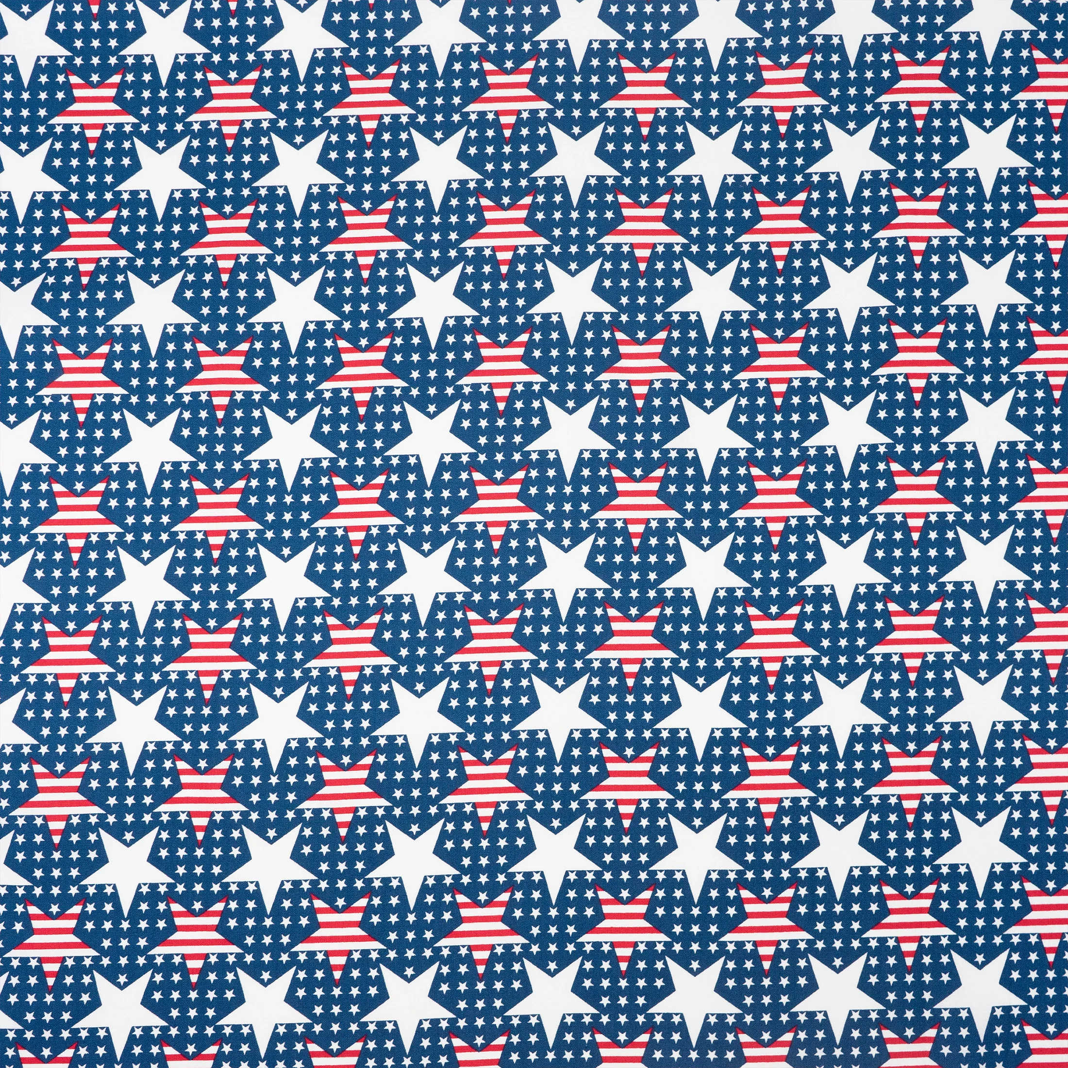 SINGER® Fabric, 100% Cotton, Stripes In Stars On Dots, Cut by the Yard
