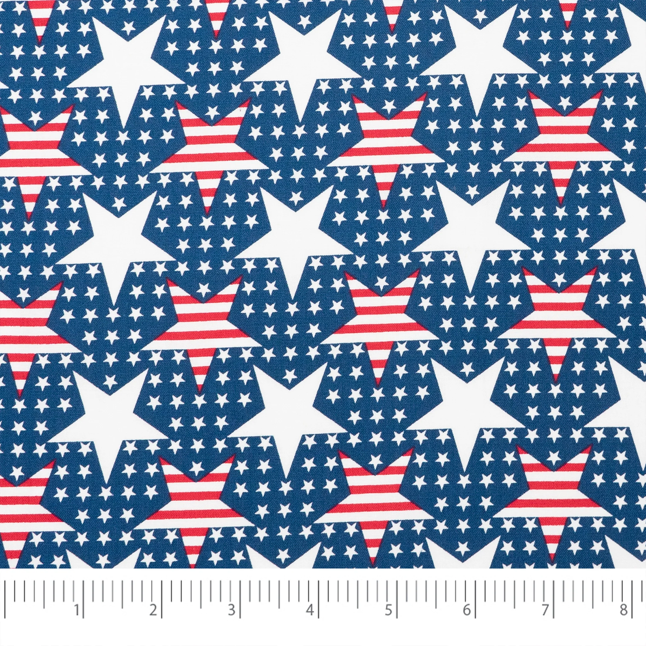 SINGER® Fabric, 100% Cotton, Stripes In Stars On Dots, Cut by the Yard 2 SINGER® Fabric, 100% Cotton, Stripes In Stars On Dots, Cut by the Yard