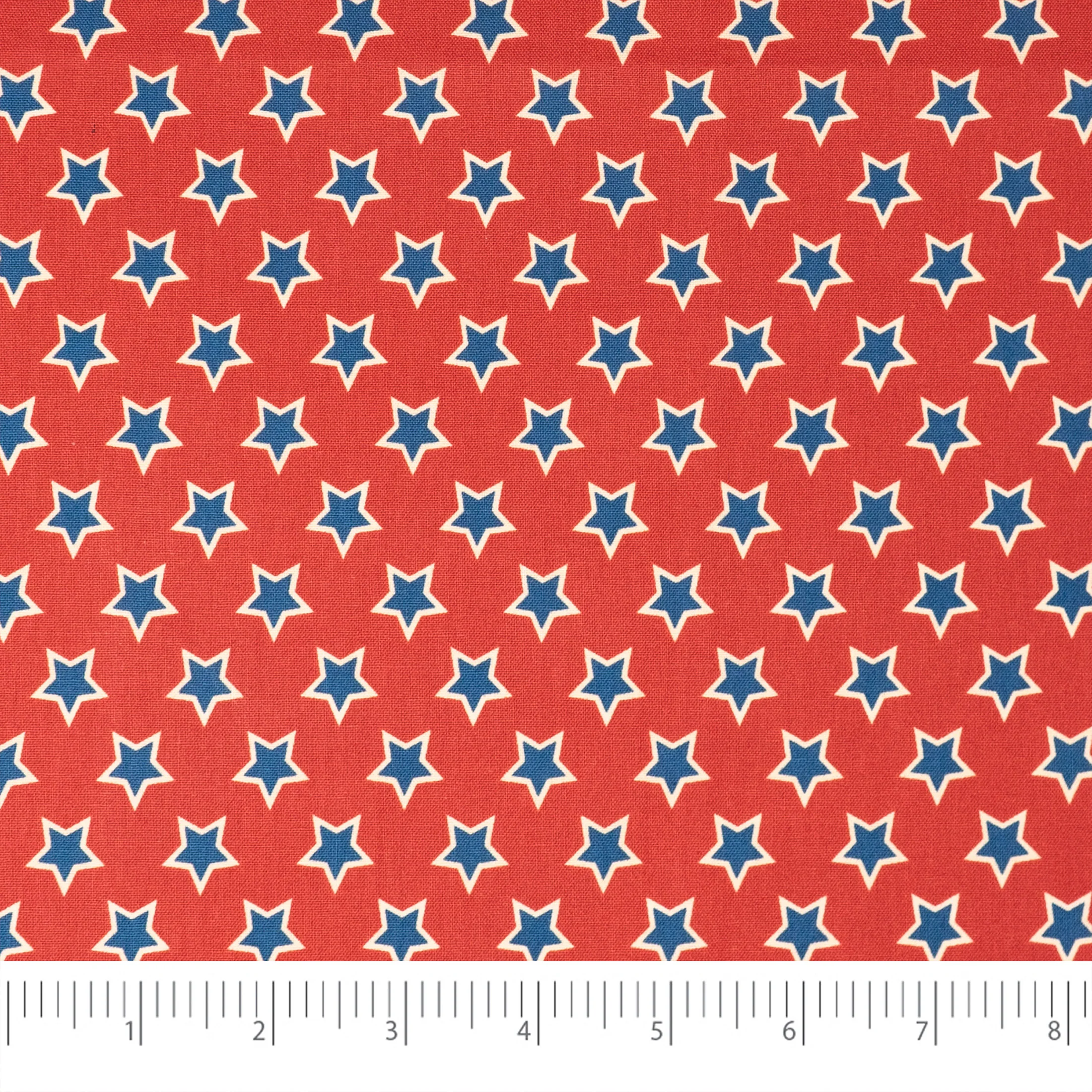 SINGER® Fabric, 100% Cotton, True Red & Blue Stars, Cut by the Yard 2 SINGER® Fabric, 100% Cotton, True Red & Blue Stars, Cut by the Yard