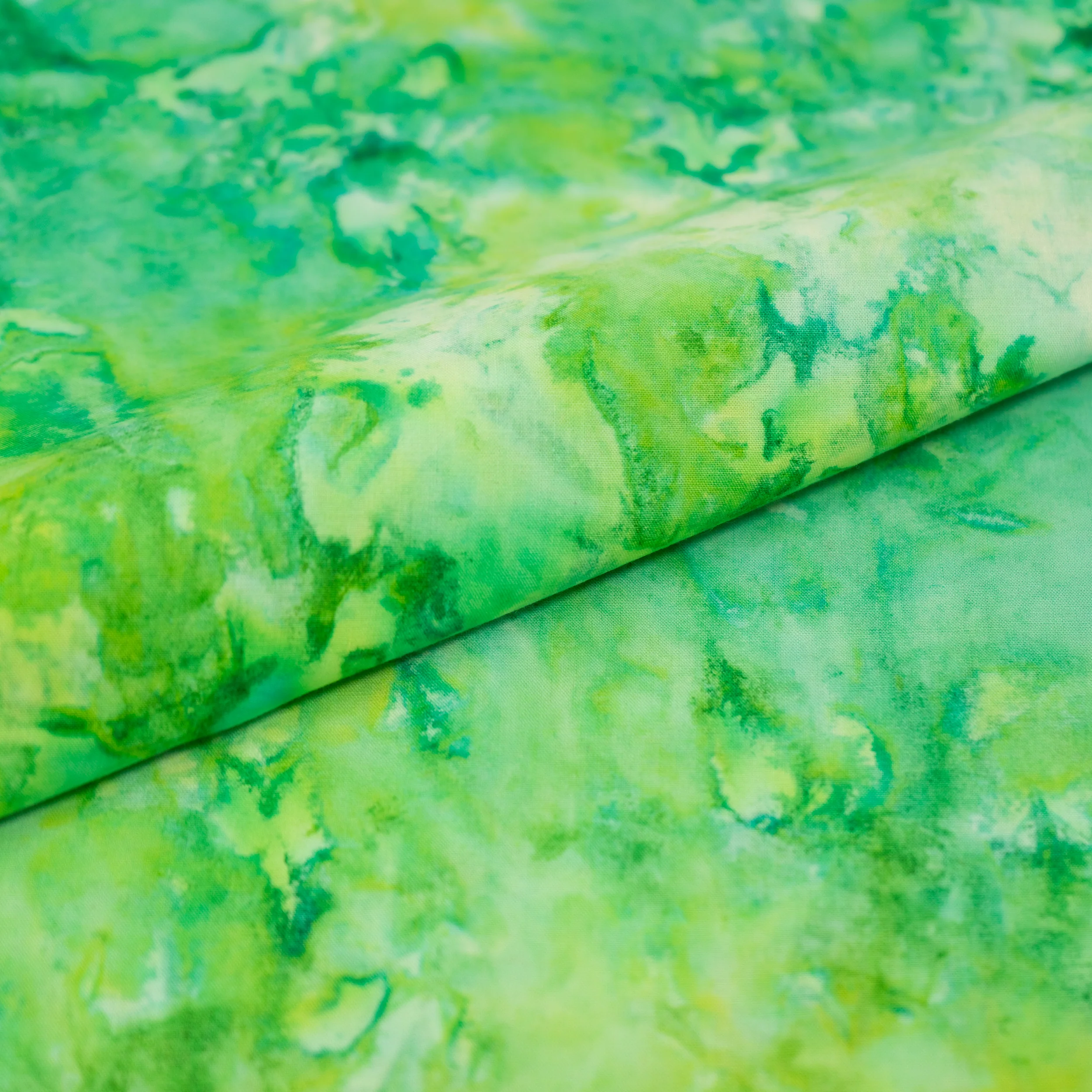 SINGER® Fabric 100% Cotton Batik Collection 42 inch Wide Green Tone Cut by the Yard