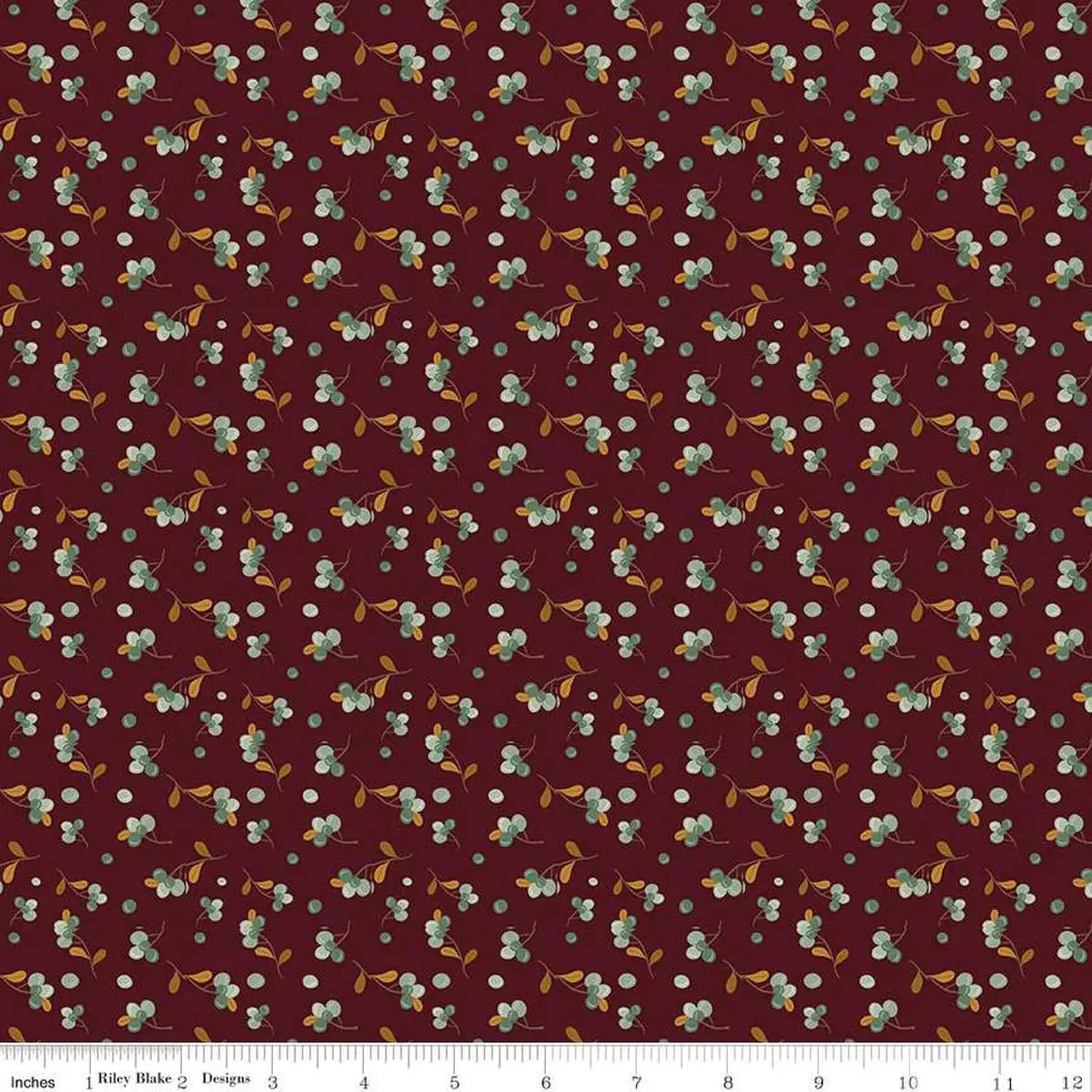 The Awe of Autumn Bittersweet Mahogany 43"/44" Fabric Per Yard