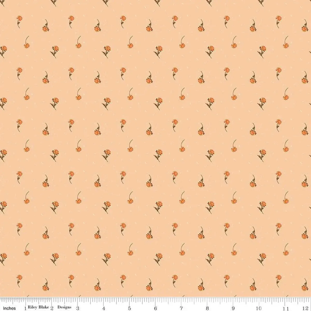 The Awe of Autumn Flower Toss Blush 43"/44" Fabric Per Yard