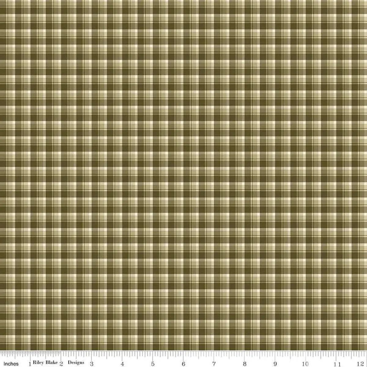 The Awe of Autumn Plaid Green 43"/44" Fabric Per Yard