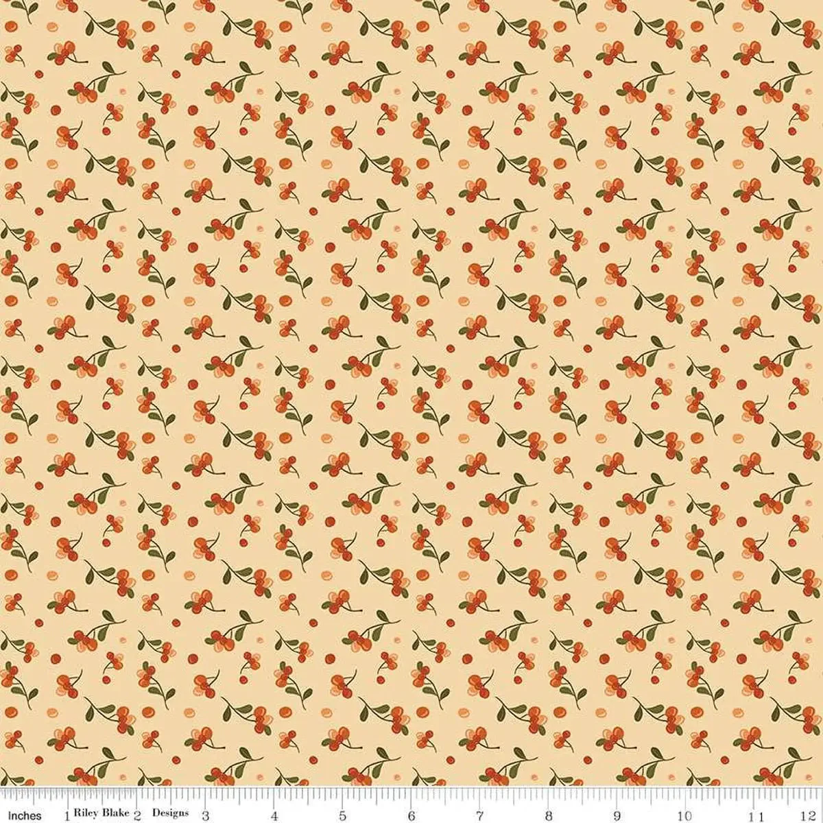 The Awe of Autumn Bittersweet Latte 43"/44" Fabric Per Yard