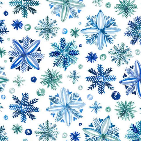 Snowy Sparkle Digital Cuddle Blue Fabric per yard 1 Snowy Sparkle Digital Cuddle Blue Fabric per yard