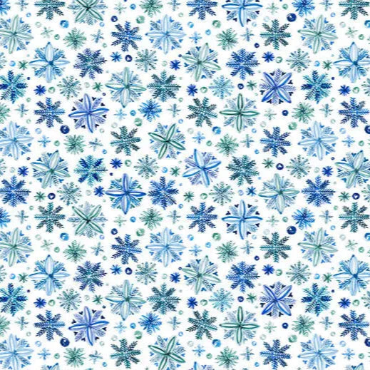 Snowy Sparkle Digital Cuddle Blue Fabric per yard 2 Snowy Sparkle Digital Cuddle Blue Fabric per yard