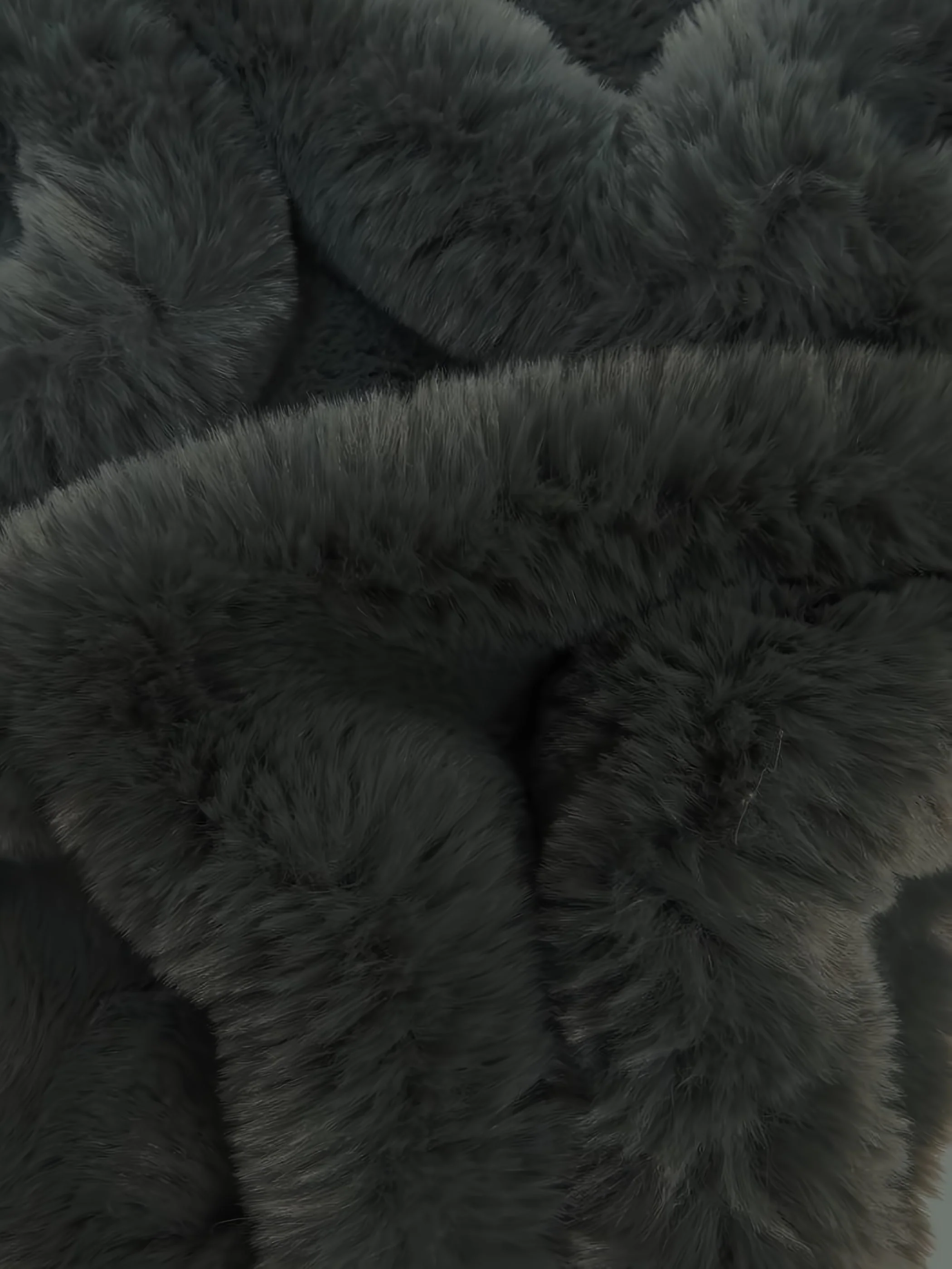 Arctic Rabbit Minky / Charcoal