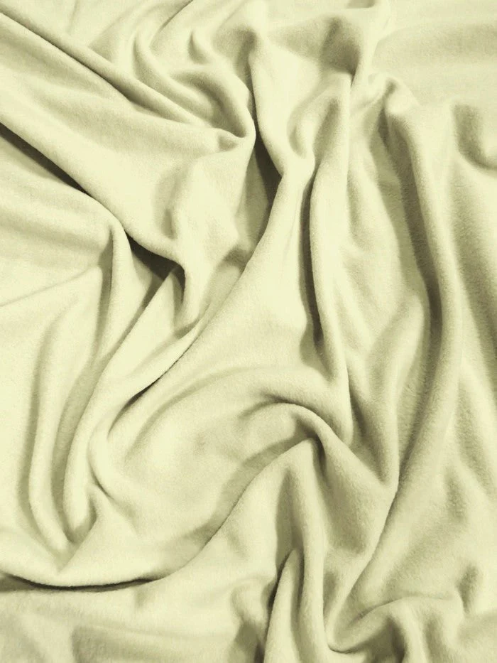 Solid Fleece Fabric / Ivory 1 Solid Fleece Fabric / Ivory
