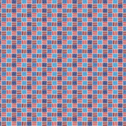 Star Spangled Summer Stripes And Stars 43"/44" Fabric Per Yard