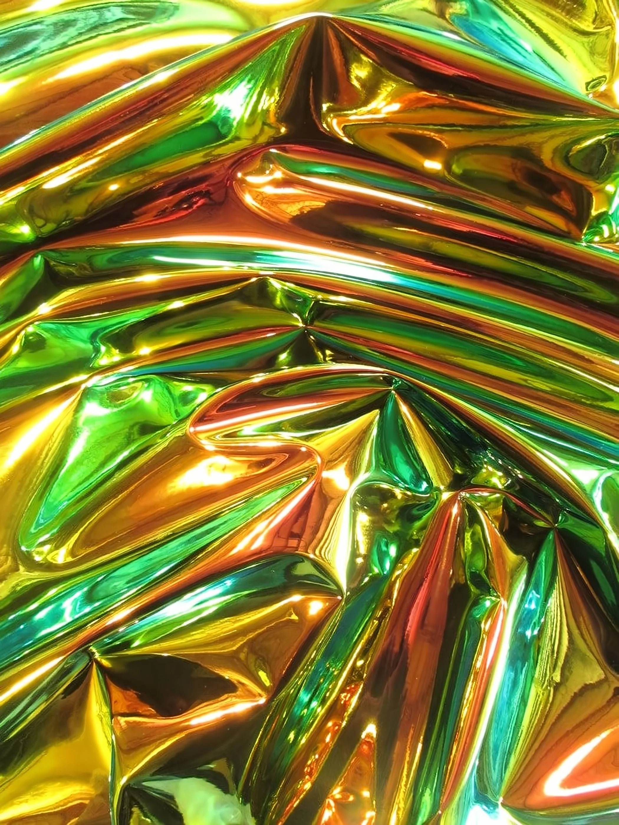 Sunset Holographic Multi-Color Chrome Vinyl Fabric / Sold By The Yard 1 Sunset Holographic Multi-Color Chrome Vinyl Fabric / Sold By The Yard