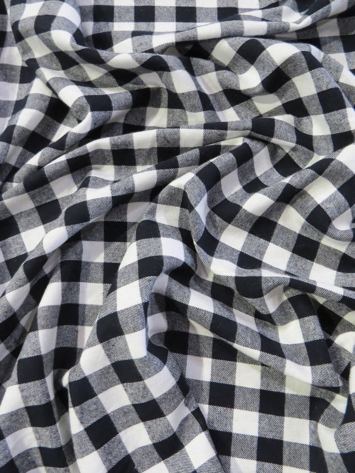 Tartan Plaid Uniform Apparel Flannel Fabric / Buffalo Black 2 Tartan Plaid Uniform Apparel Flannel Fabric / Buffalo Black