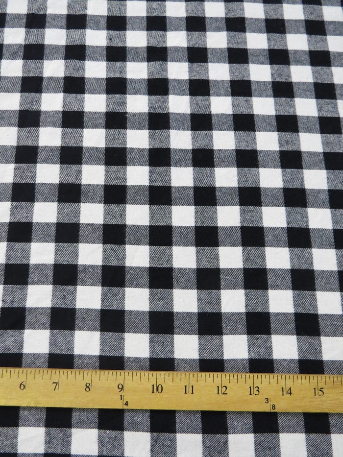 Tartan Plaid Uniform Apparel Flannel Fabric / Buffalo Black 3 Tartan Plaid Uniform Apparel Flannel Fabric / Buffalo Black