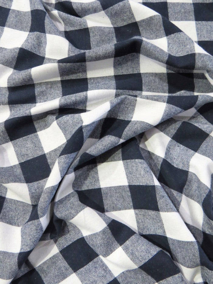 Tartan Plaid Uniform Apparel Flannel Fabric / Buffalo Navy / Sold By The Yard 2 Tartan Plaid Uniform Apparel Flannel Fabric / Buffalo Navy / Sold By The Yard