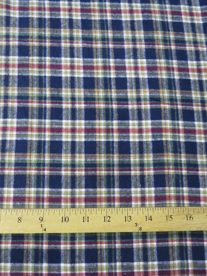 Tartan Plaid Uniform Apparel Flannel Fabric / Multi-Color / Sold By The Yard 3 Tartan Plaid Uniform Apparel Flannel Fabric / Multi-Color / Sold By The Yard