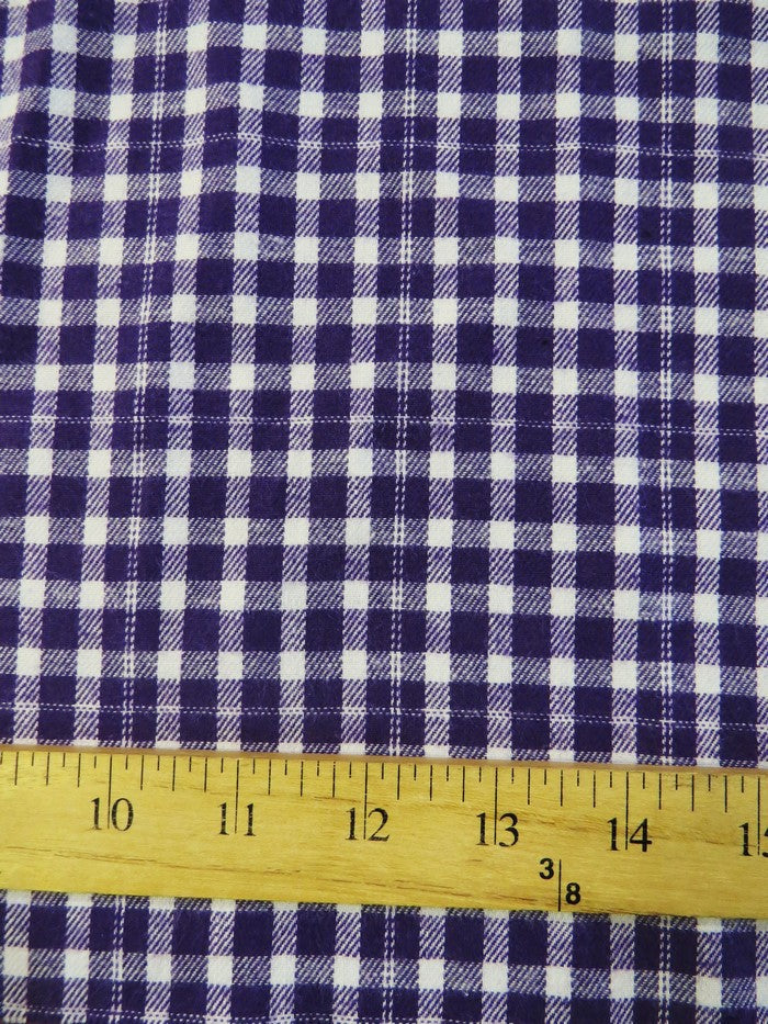 Tartan Plaid Uniform Apparel Flannel Fabric / Purple/White / Sold By The Yard 2 Tartan Plaid Uniform Apparel Flannel Fabric / Purple/White / Sold By The Yard