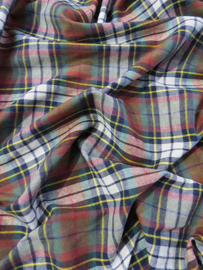 Tartan Plaid Uniform Apparel Flannel Fabric / Red/Blue 2 Tartan Plaid Uniform Apparel Flannel Fabric / Red/Blue