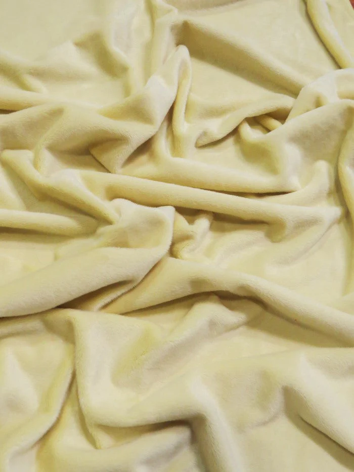 Banana Minky Solid Baby Soft Fabric 1 Banana Minky Solid Baby Soft Fabric