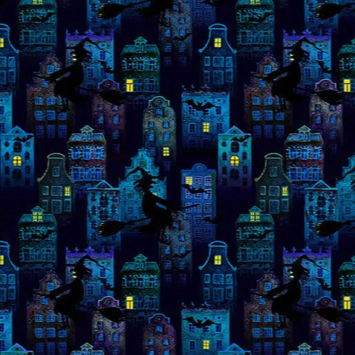 Batty Witch Digital Cuddle Multi Fabric per yard 2 Batty Witch Digital Cuddle Multi Fabric per yard