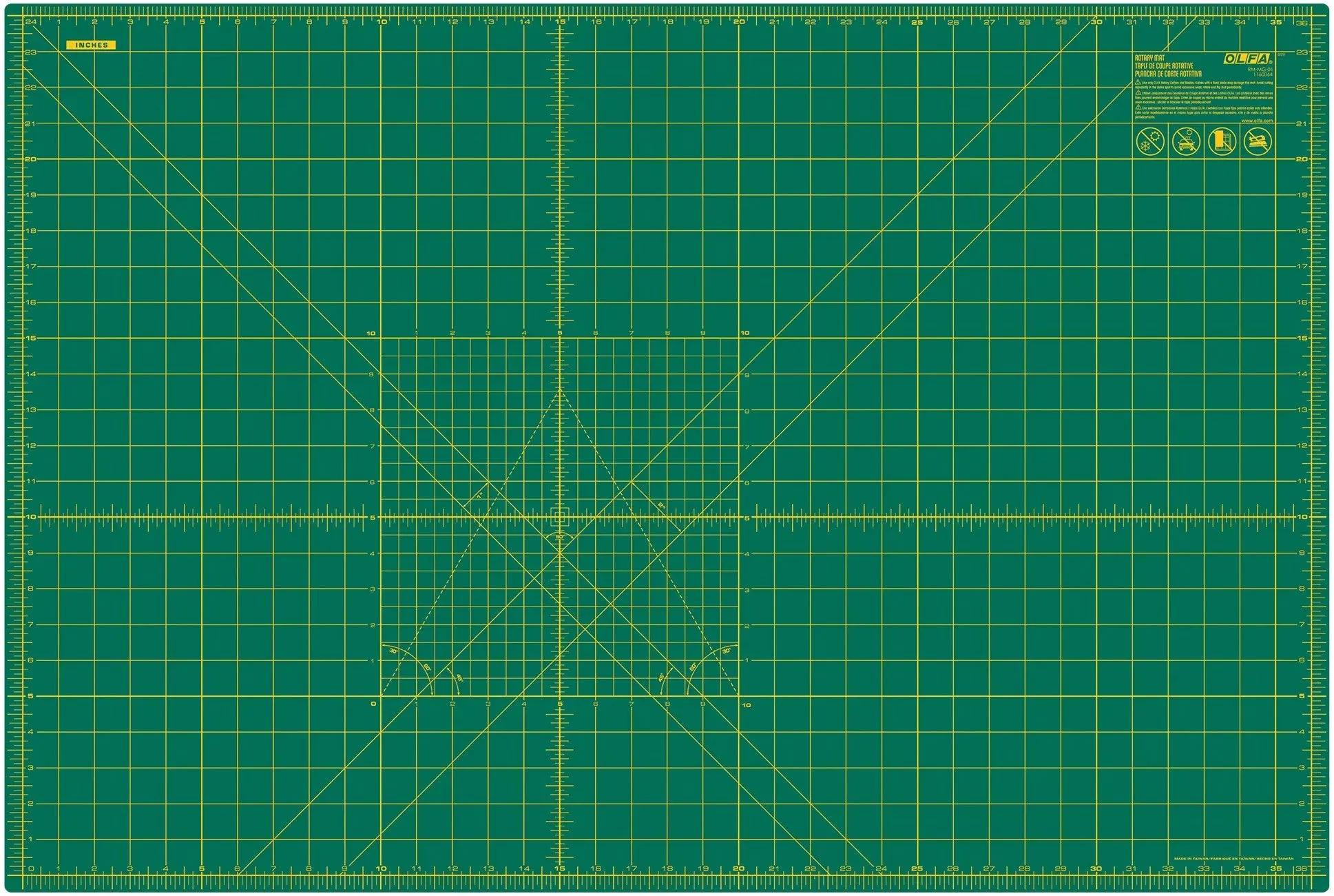 Cutting Mat with Grid 24in x 36in 1 Cutting Mat with Grid 24in x 36in