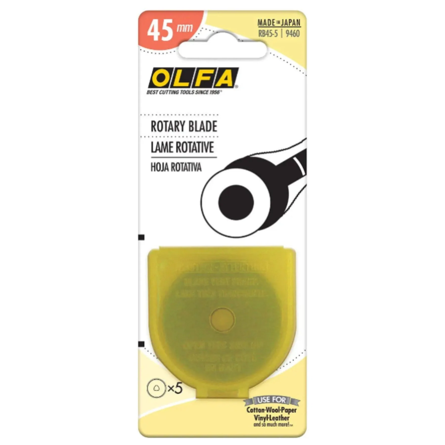 Olfa Rotary Blade 45mm 5ct 1 Olfa Rotary Blade 45mm 5ct