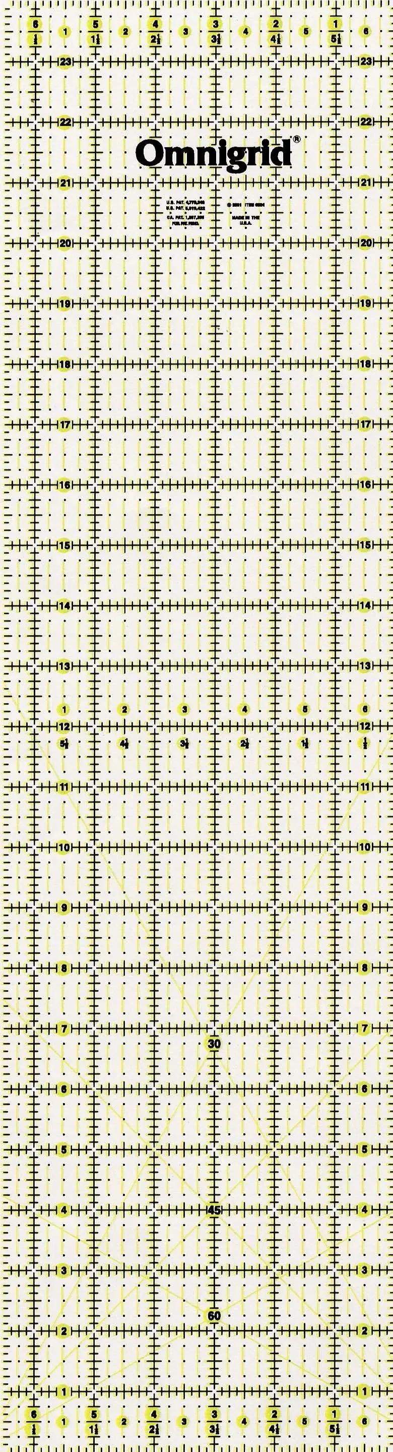 Omnigrid Ruler 6 1/2in x 24in 1 Omnigrid Ruler 6 1/2in x 24in