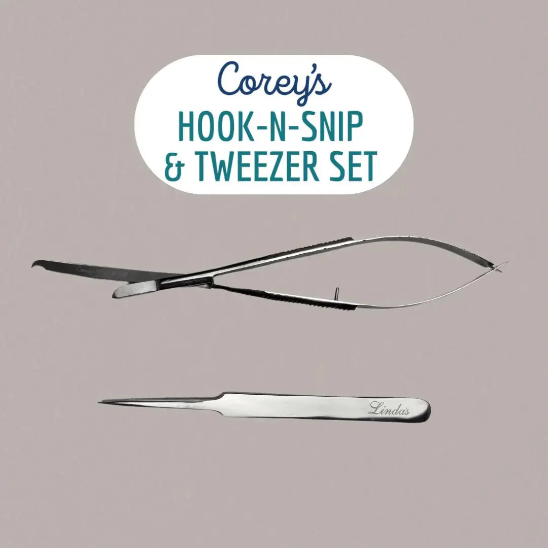 Hook-N-Snip & Tweezer Set 8 Hook-N-Snip & Tweezer Set