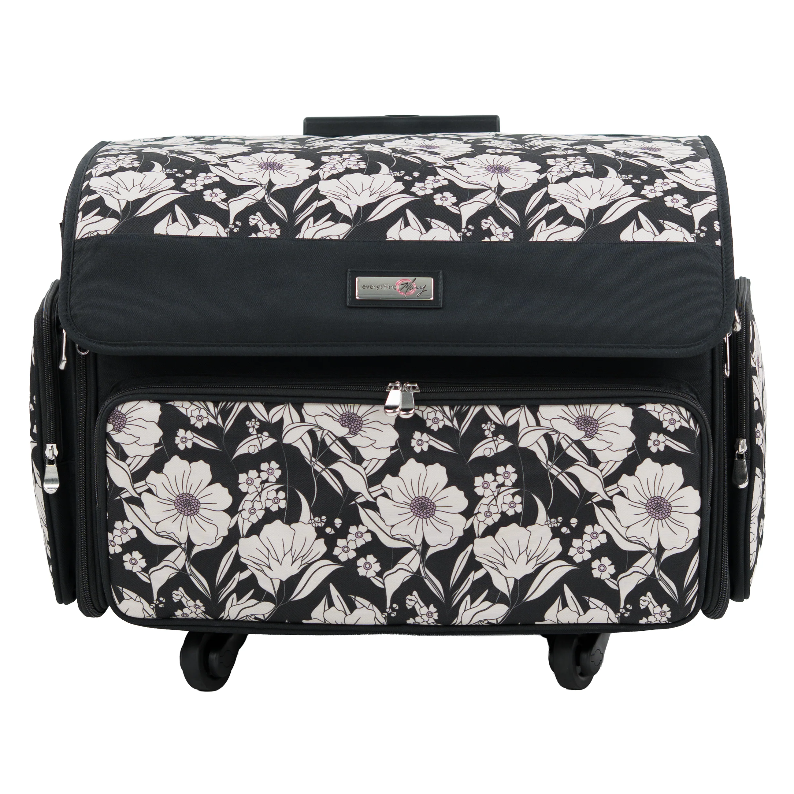 Everything Mary XL 4 Wheel Collapsible Rolling Sewing Machine Storage Case, Artistic Floral 8 Everything Mary XL 4 Wheel Collapsible Rolling Sewing Machine Storage Case, Artistic Floral