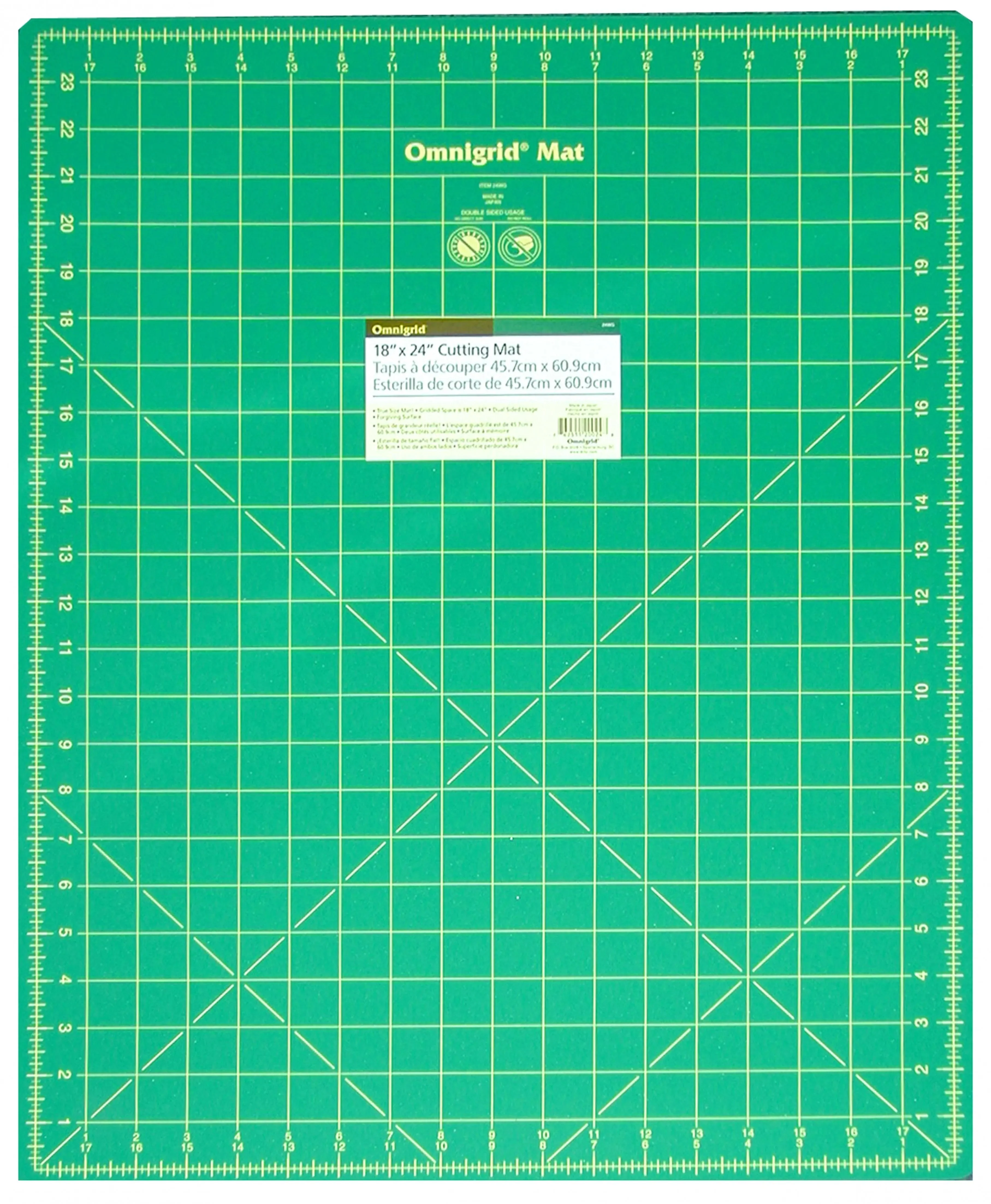 Cutting Mat Omnigrid Green with Yellow Grid 18in x 24in 1 Cutting Mat Omnigrid Green with Yellow Grid 18in x 24in