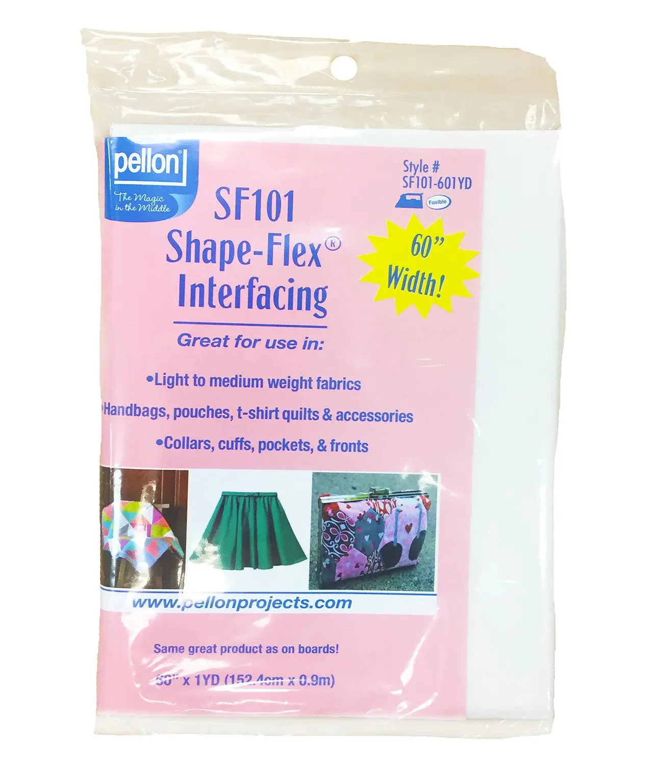 SF101 ShapeFlex Interfacing 60in x 1yd White 1 SF101 ShapeFlex Interfacing 60in x 1yd White