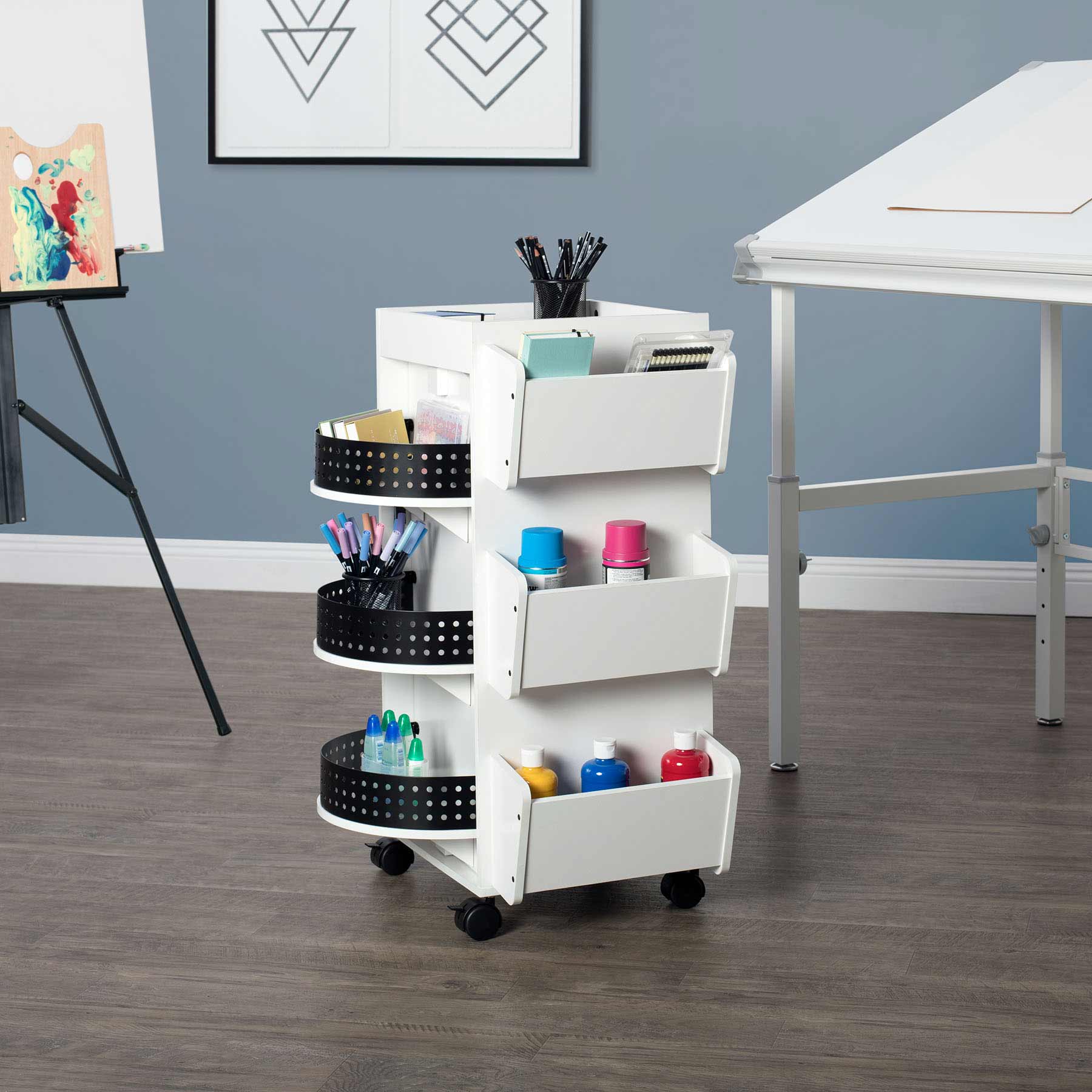 Swivel Organizer White / Black 11 Swivel Organizer White / Black