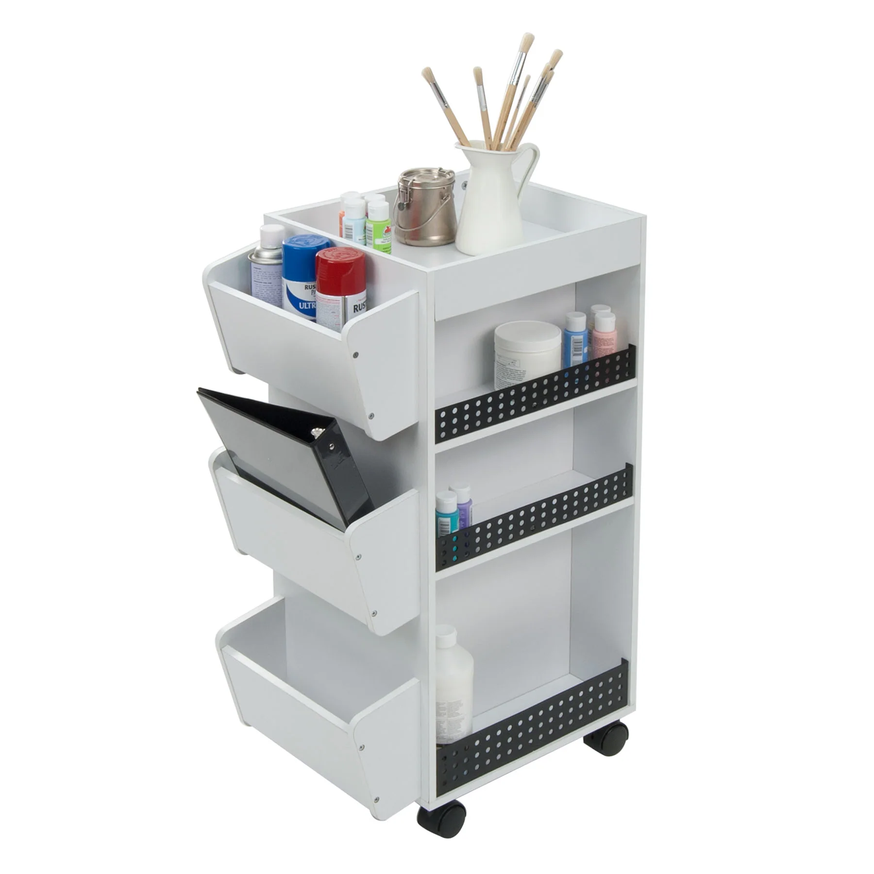 Swivel Organizer White / Black 12 Swivel Organizer White / Black