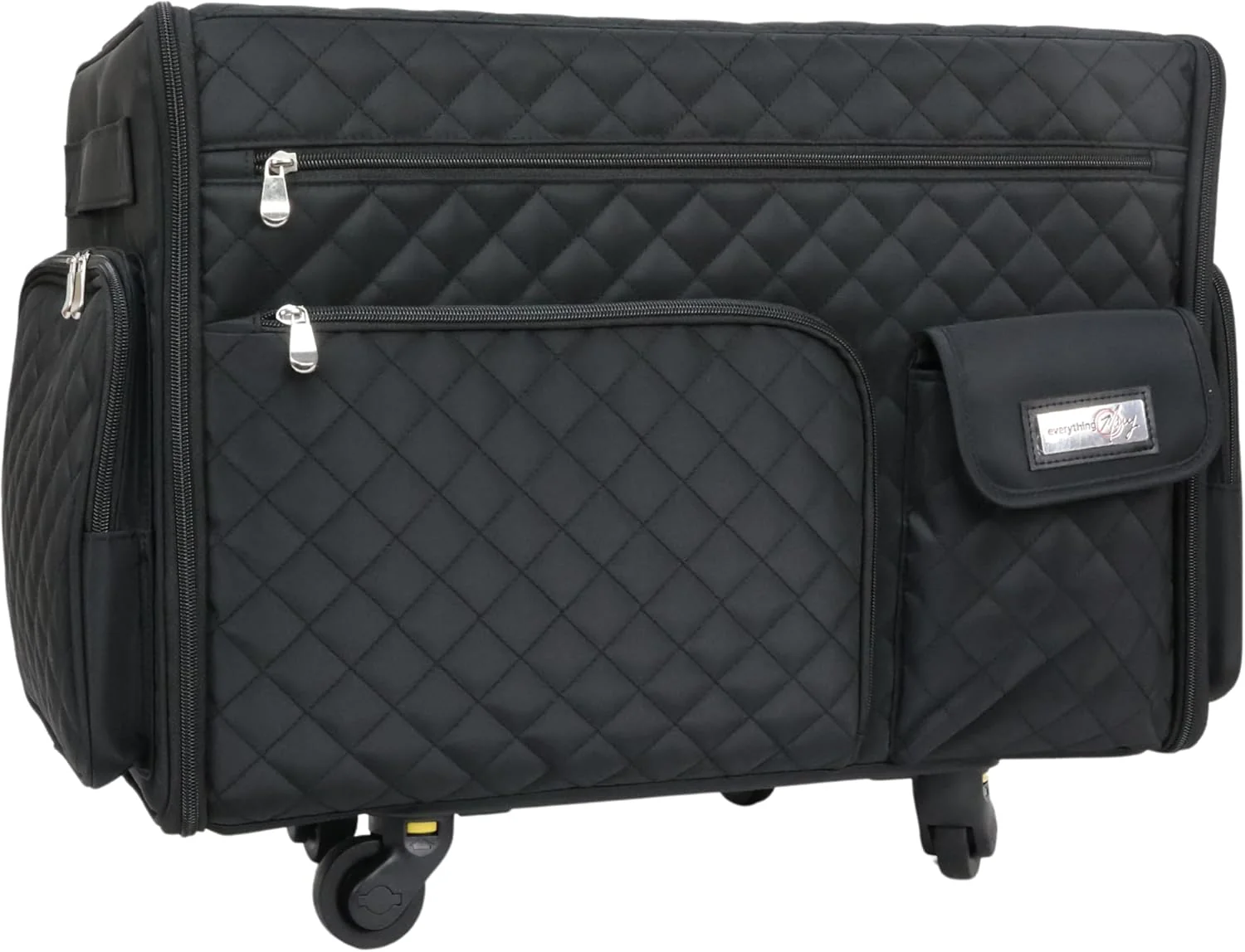 Everything Mary XL 4 Wheel Collapsible Rolling Sewing Machine Storage Case, Black Quilted 1 Everything Mary XL 4 Wheel Collapsible Rolling Sewing Machine Storage Case, Black Quilted