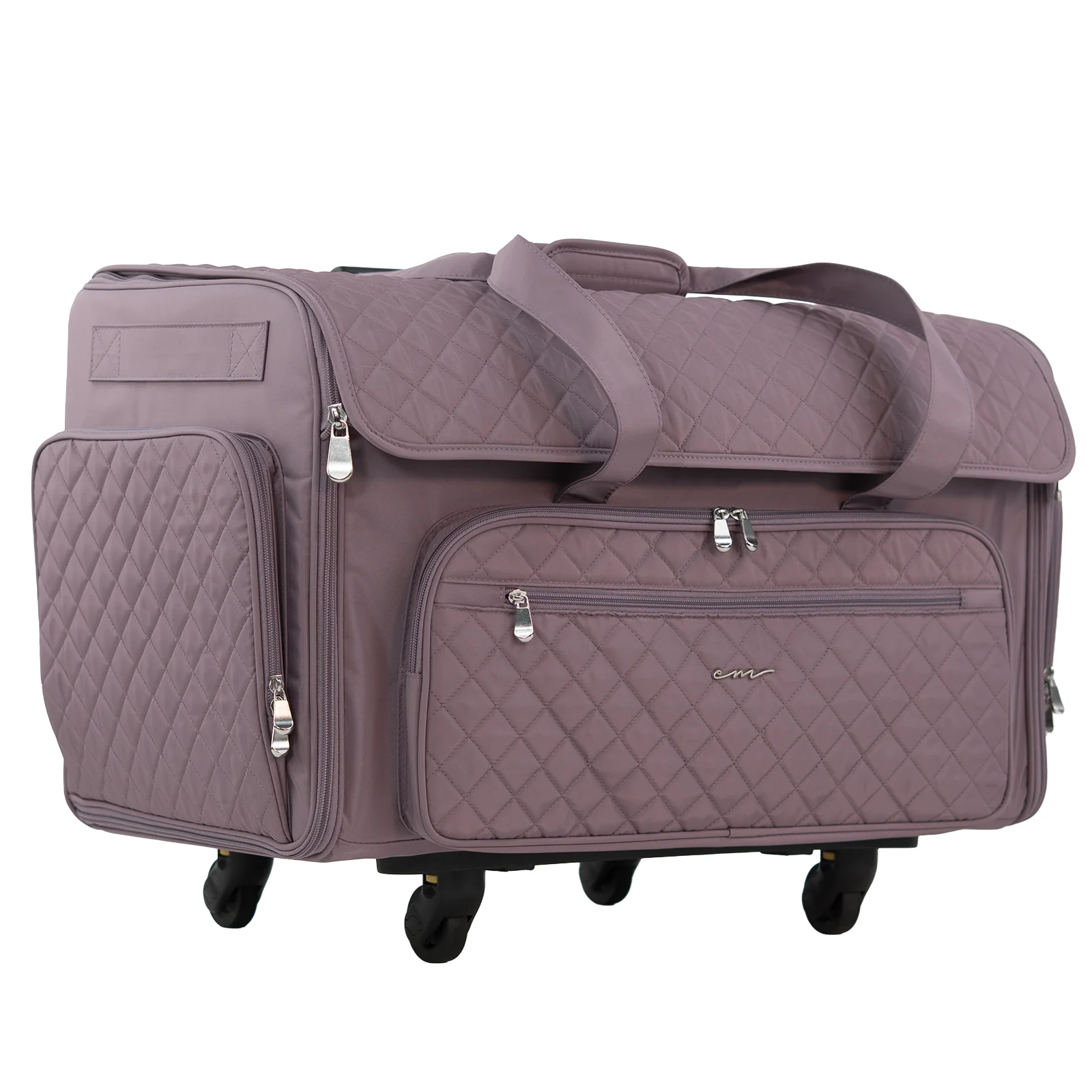 Everything Mary XXL 4 Wheel Collapsible Rolling Sewing Machine Storage Case, Purple Quilted 10 Everything Mary XXL 4 Wheel Collapsible Rolling Sewing Machine Storage Case, Purple Quilted
