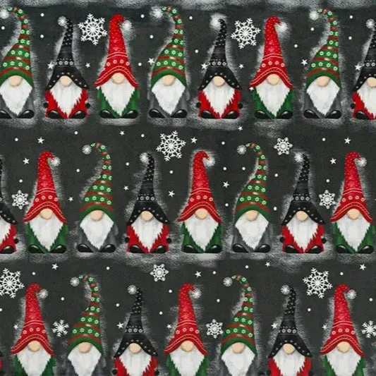 Black Gnomes Digital Cuddle Ash Fabric per yard 2 Black Gnomes Digital Cuddle Ash Fabric per yard