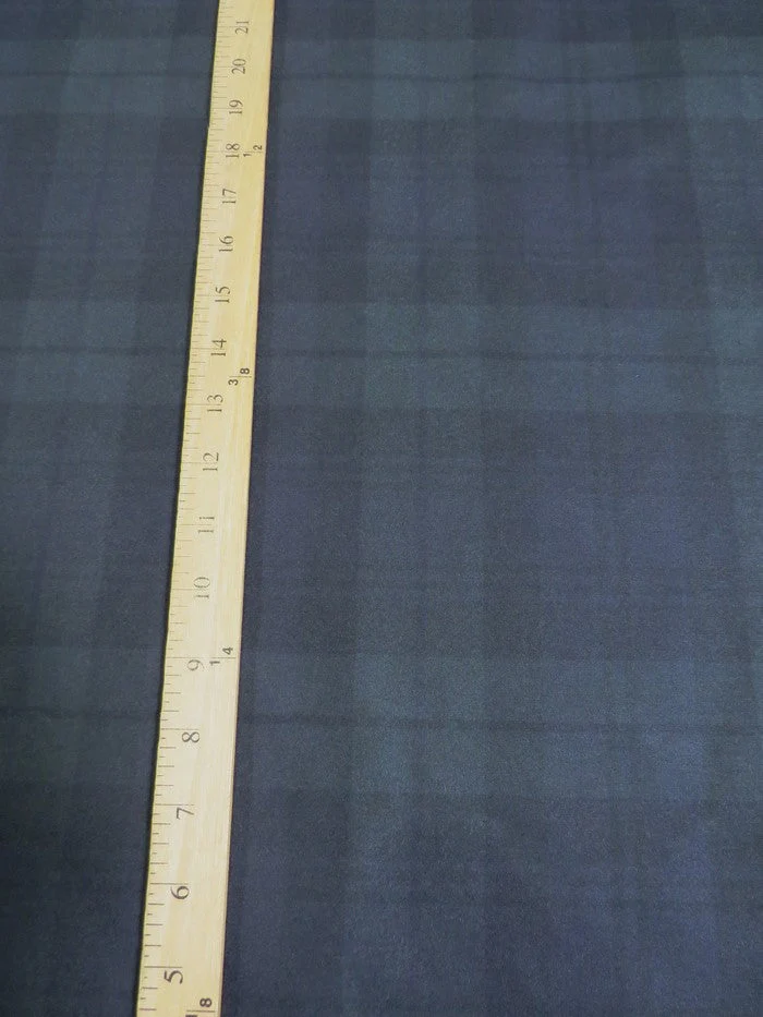 100% Waxed Cotton Tartan Plaid Canvas Fabric - Blackwatch 2 100% Waxed Cotton Tartan Plaid Canvas Fabric - Blackwatch