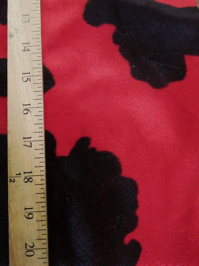 Black/White Velboa Cow Animal Short Pile Fabric / Sold By The Yard 3 Black/White Velboa Cow Animal Short Pile Fabric / Sold By The Yard