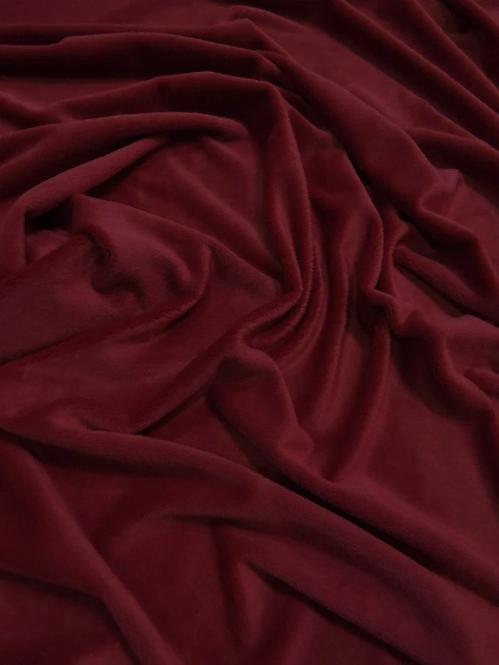 Burgundy Minky Solid Baby Soft Fabric 1 Burgundy Minky Solid Baby Soft Fabric
