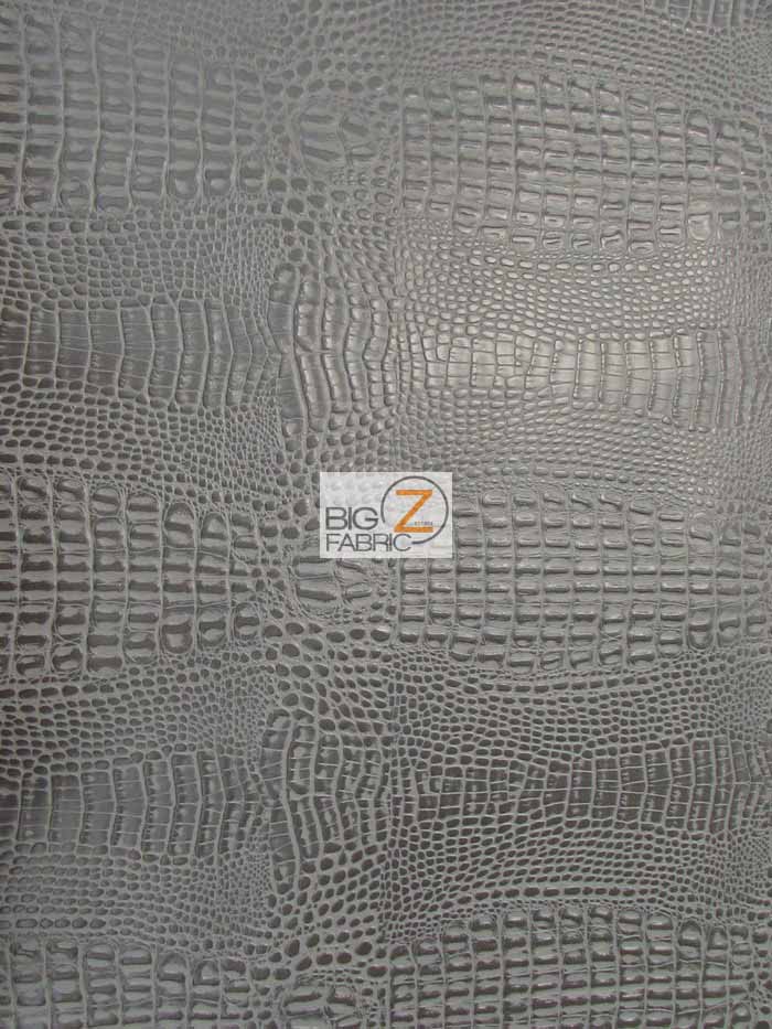 Charcoal Crocodile Marine Vinyl Fabric / Sold By The Yard 2 Charcoal Crocodile Marine Vinyl Fabric / Sold By The Yard