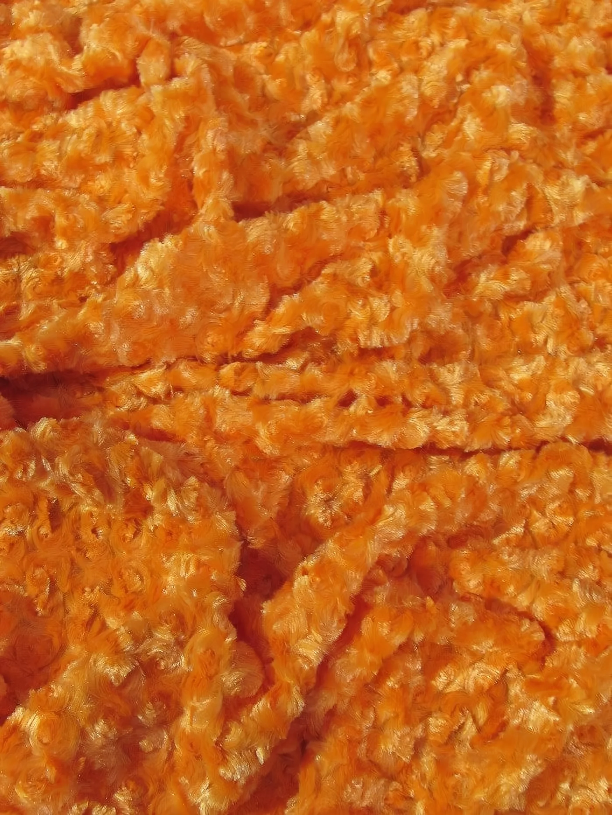 Citrus Orange Minky Rose/Rosette Floral Baby Soft Fabric / Sold By The Yard 1 Citrus Orange Minky Rose/Rosette Floral Baby Soft Fabric / Sold By The Yard