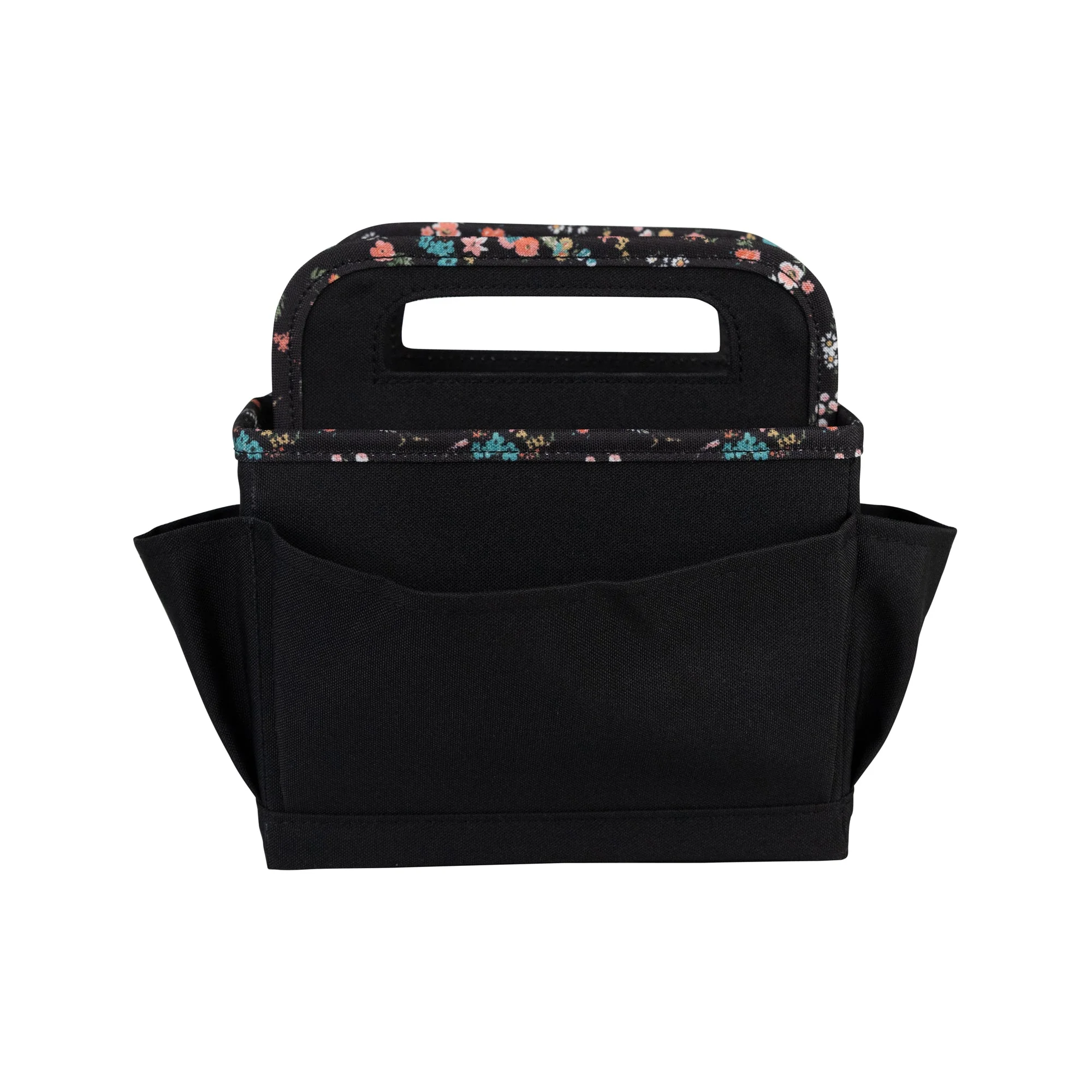 Collapsible Desktop Craft Caddy, Black & Floral 2 Collapsible Desktop Craft Caddy, Black & Floral