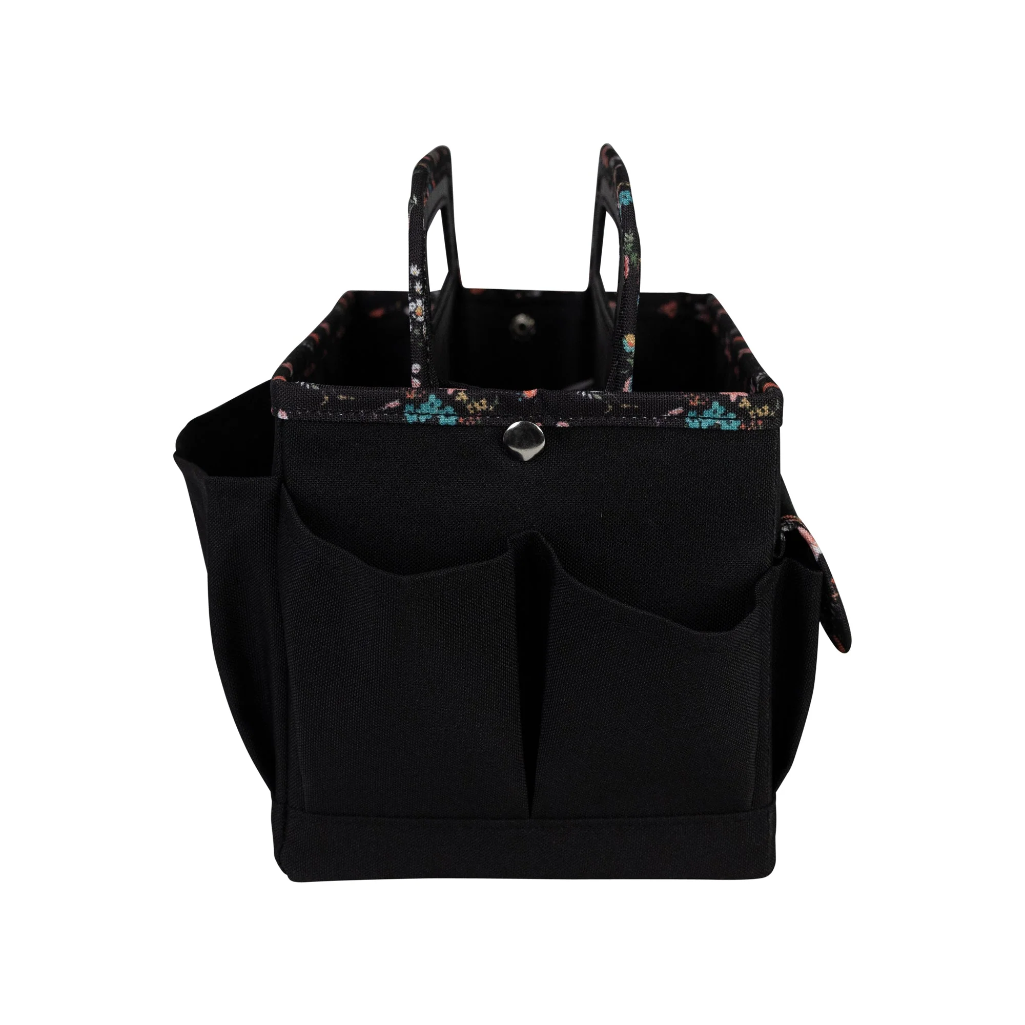 Collapsible Desktop Craft Caddy, Black & Floral 7 Collapsible Desktop Craft Caddy, Black & Floral