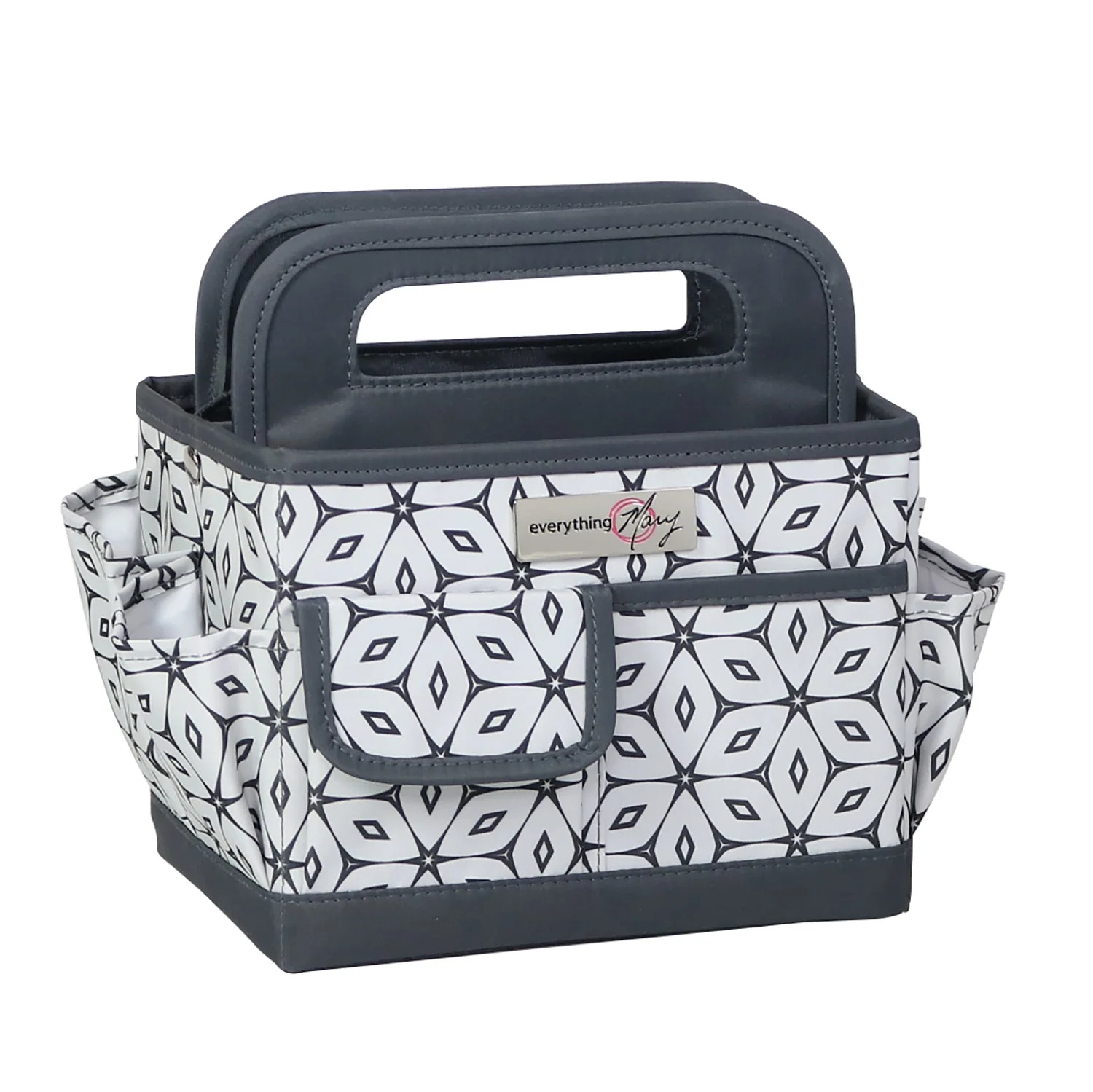 Collapsible Desktop Craft Caddy, Grey Geometric 4 Collapsible Desktop Craft Caddy, Grey Geometric