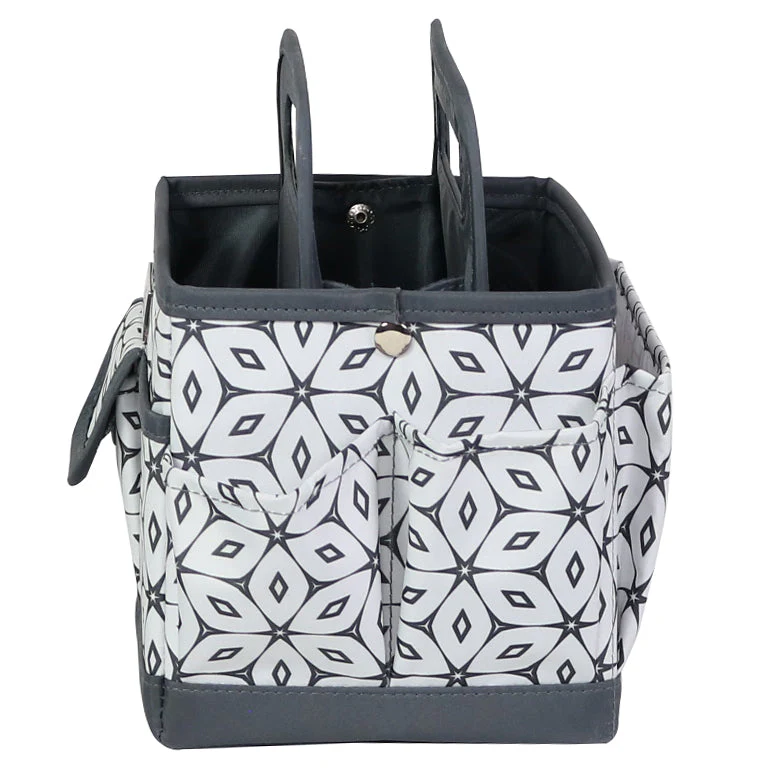 Collapsible Desktop Craft Caddy, Grey Geometric 8 Collapsible Desktop Craft Caddy, Grey Geometric