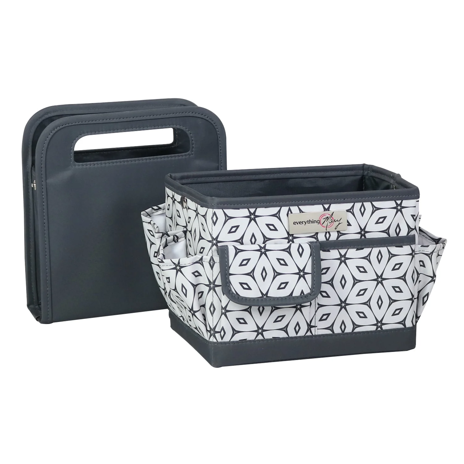 Collapsible Desktop Craft Caddy, Grey Geometric 9 Collapsible Desktop Craft Caddy, Grey Geometric