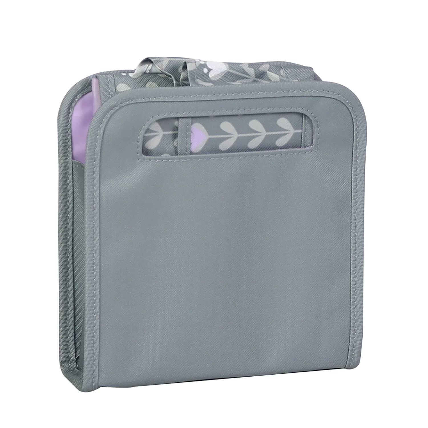 Collapsible Desktop Craft Caddy, Purple Flowers 7 Collapsible Desktop Craft Caddy, Purple Flowers