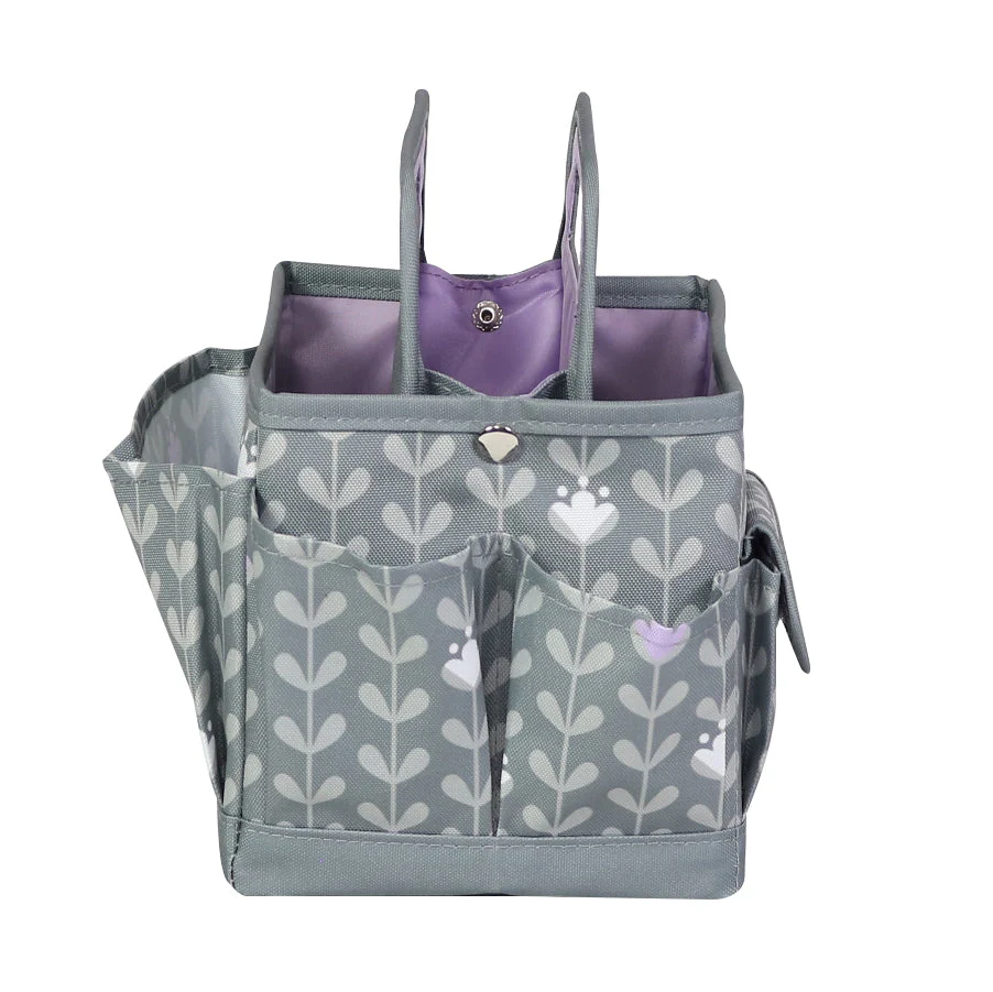 Collapsible Desktop Craft Caddy, Purple Flowers 9 Collapsible Desktop Craft Caddy, Purple Flowers