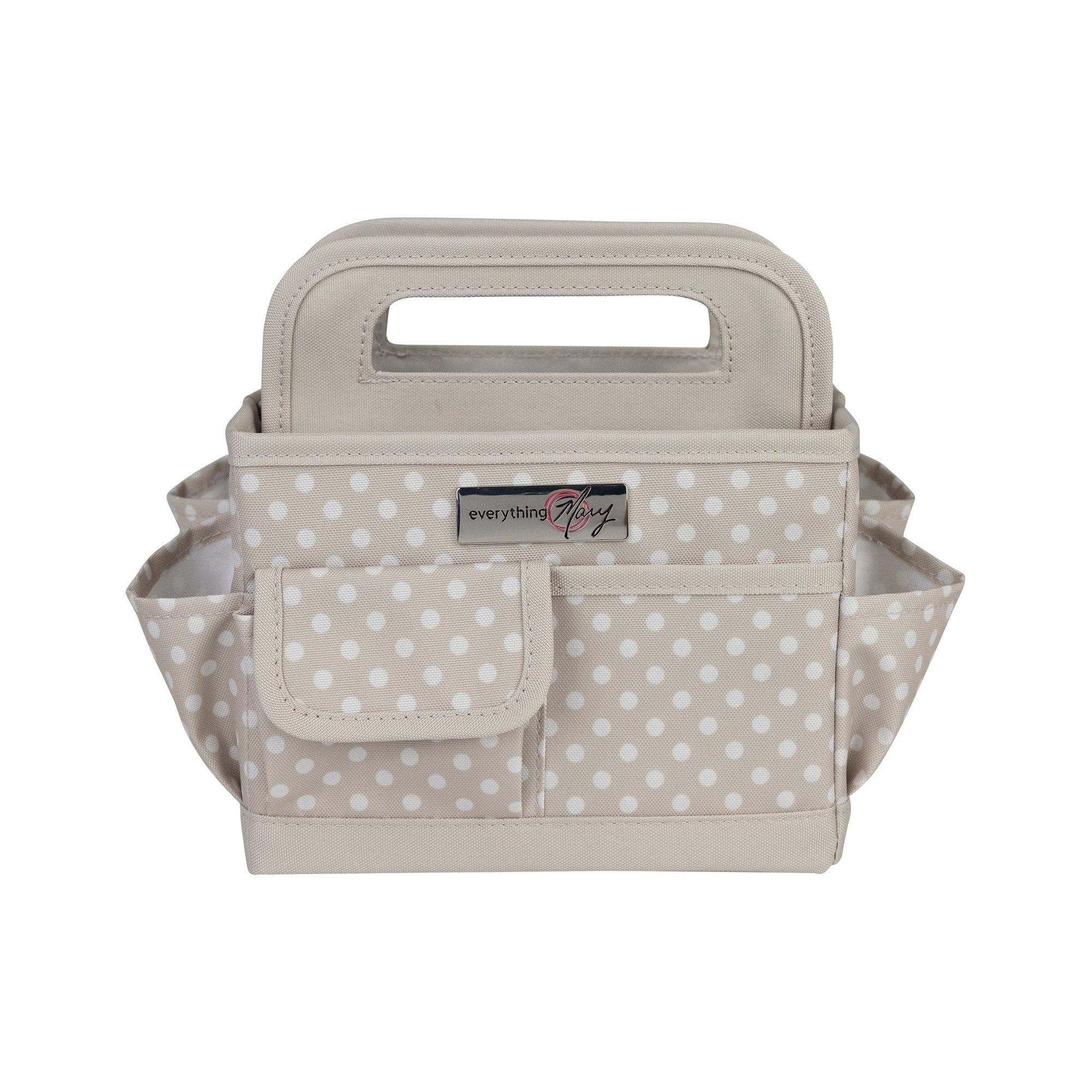 Collapsible Desktop Craft Caddy, Tan Dot 2 Collapsible Desktop Craft Caddy, Tan Dot